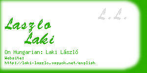 laszlo laki business card